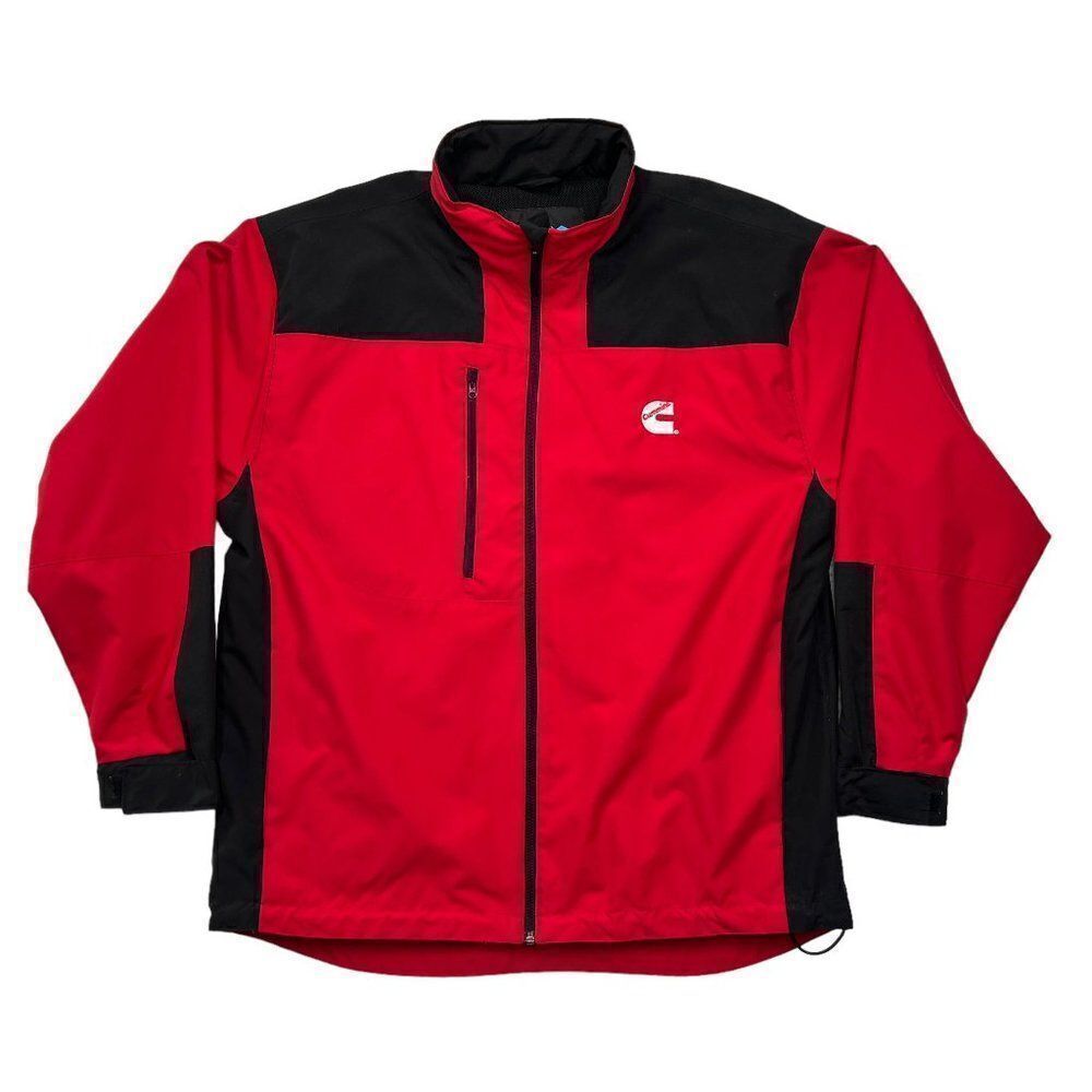 Tri-Mountian Coat Men's Size Medium Red & Black Cummins Diesel Full Zip Jacket